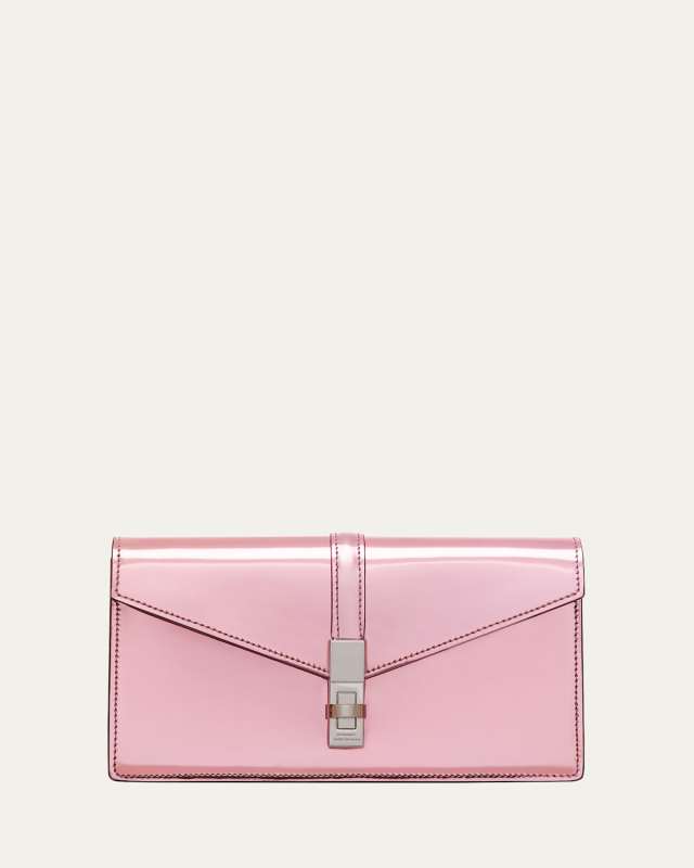 Posh Loveletter Metallic Leather Clutch Bag